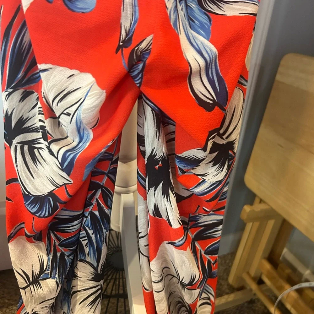 Vibrant Red Floral Maxi Jumpsuit - Picture 4 of 4